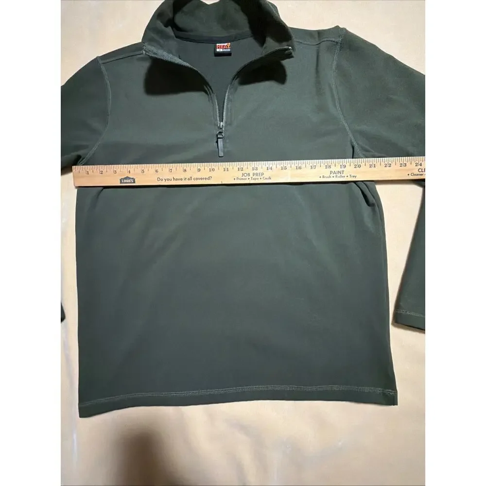 32 Degrees Men’s Heat Tech 1/4 Zip Pullover, Army Green Size Medium